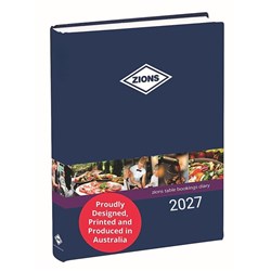 Zions Table Bookings Diary A4 2 Pages To A Day Blue 