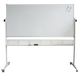 Rapidline Porcelain Mobile Whiteboard 1500Wx 1200mmH  Aluminium Frame