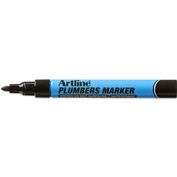 Artline Plumbers Permanent Marker Bullet 1.5mm Black 