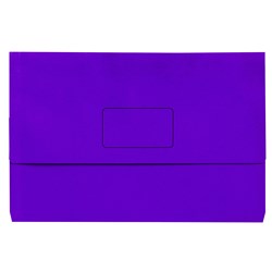 Marbig Slimpick Manilla Document Wallet A3 30mm Gusset Purple