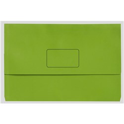 Marbig Slimpick Manilla Document Wallet A3 30mm Gusset Lime