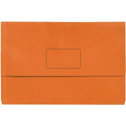 Marbig Slimpick Manilla Document Wallet A3 30mm Gusset Orange