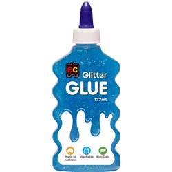 EC Glitter Glue 177ml Sky Blue  