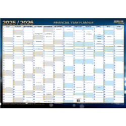 Writeraze Financial Year Wall Planner 500 x 700mm Blue 