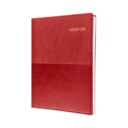 Collins Vanessa Financial Year Diary A5 Day To Page Red