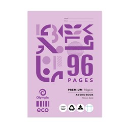 Olympic ECO G109P Grid Exercise Book A4 10mm Grid 96 Page