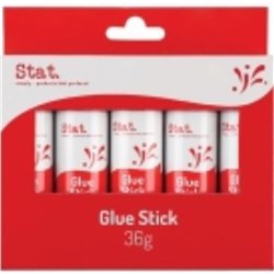 Stat Glue Sticks PVP Clear 36gm Large Pack of 5 