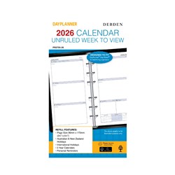 Debden Dayplanner Refill Personal 96 x 172mm Dated Week To View Unruled