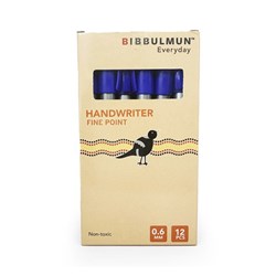 Bibbulmun Everyday Handwriter Pen 0.6mm Fine  Blue Box Of 12