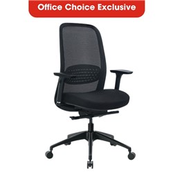 Buro Peninsula Ergonomic Office Chair With Arms Mesh Back And Fabric Seat