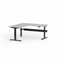 OLG Klass Electric 90Deg Workstation RHR 1800/1800W x 750D x 620-1270mmH White/Black