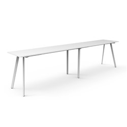 Rapidline Eternity High Bar Table 4200W x 750D x 1050mmH Natural White Top White Frame