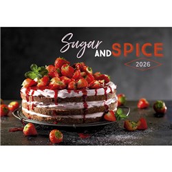 Easy -2C Wall Calendar A4 Month To View Sugar And Spice 