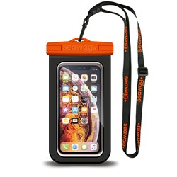 Seawag Elementproof Waterproof Phone Case Universal Fit Up To 6.9 Inch Black And Orange