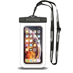 Seawag Elementproof Waterproof Phone Case Universal Fit Up To 6.9 Inch White And Black