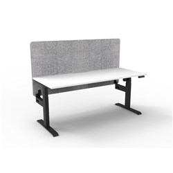 Rapidline Boost Light Single Sided Workstation Grey Eco Screen 1800W x 620-1270mmH W/B