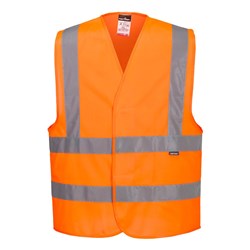 Portwest Hi-Vis Two Band and Brace Vest 6XL/7XL Orange 