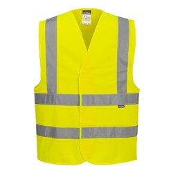 Portwest Hi-Vis Two Band and Brace Vest 6XL/7XL Yellow 