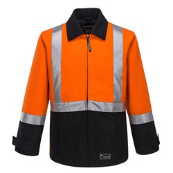 Huski Flame Resistant Bluey Jacket 5XL Orange And Black 