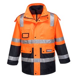 Huski Venture Hi-Vis 4-in-1 Contrast Jacket Extra Large Orange And Navy