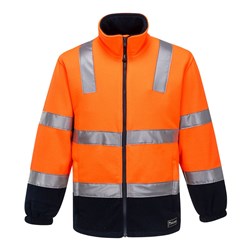 Huski Convoy Hi-Vis Contrast Polar Fleece Jumper Large Orange And Navy