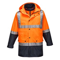 Portwest Eyre Hi-Vis 4-in-1 Contrast Jacket 9XL Orange And Navy