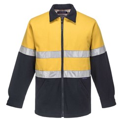 Portwest Bluey Hi-Vis Contrast Wool Blend Work Jacket 2XL Yellow And Navy