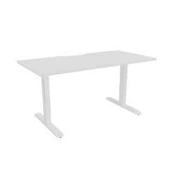 Ergovida Desk Scallop Top 1800W x 750D x 695mmH White Top White Frame