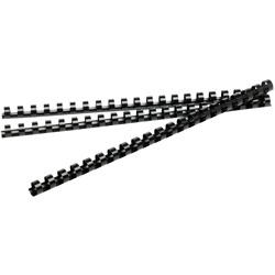Rexel Plastic Binding Comb 9.5mm 21 Loop 60 Sheets Capacity Black Pack Of 100