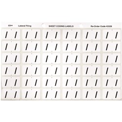 Avery Alphabet Coding Label / Side Tab 25x38mm White Black Pack Of 180