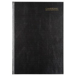 Cumberland Classic Diary A4 2 Days To A Page Black 