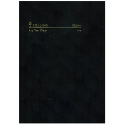 Collins Any Year Diary A4 Day To Page Black 
