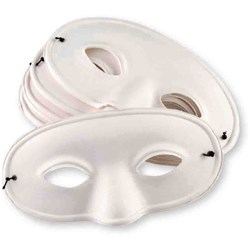 EC Paper Mache Mask Half Mask Pack of 24