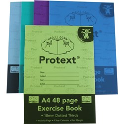 Protext Exercise Book A4 18mm Dotted Thirds 48 Page Dog  