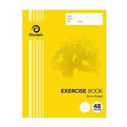 Olympic E2848 Exercise Book 225 x 175mm 8mm Ruled 48 Page 