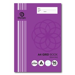 Olympic G109 Grid Book A4 10mm Grid 96 Page 