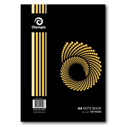 Olympic SP95 Spiral Note Book A4 8mm Ruled Side Bound 120 Page