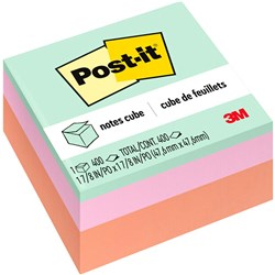Post-It 2051-MC Mini Memo Cube 51x51mm 400 Sheet Bright Assorted