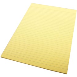 Quill Ruled Colour Bond Pad A4 70 Leaf Yellow 