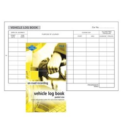Zions PVLB Pocket Vehicle Log Book 180x110mm 64 Page