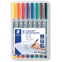 Staedtler 315 Lumocolor Pens Non-Permanent Medium 1mm Wallet of 8