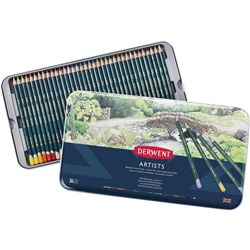 Derwent Artists Pencils Assorted Tin Pack Of 36 