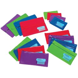 Marbig Name Pencil Case Single Zip Small 225 x 140mm Summer Colours Assorted