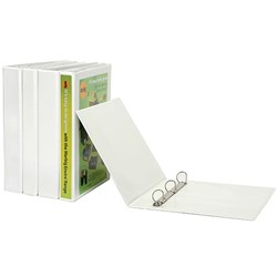 Marbig Clearview Insert Binder A4 3D Ring 65mm White 