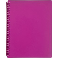 Marbig Display Book A4 Refillable 20 Pocket Pink 