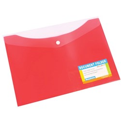 Bantex Document Folder A4 With Button Closure Tropical Melon