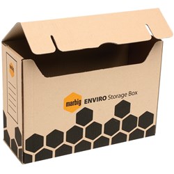 Marbig Enviro Storage Box 135W x 375D x 260mmH Brown 