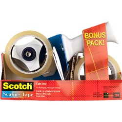 Scotch BPS-1 Tape & Dispenser 48mmx50m Packaging Combo 2 Tapes & 1 Dispenser