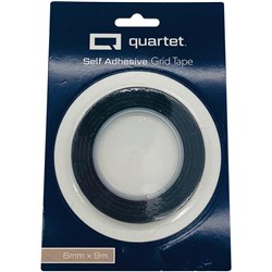 Quartet Geotape Whiteboard Grid Tape 6mmx9m Black Crepe