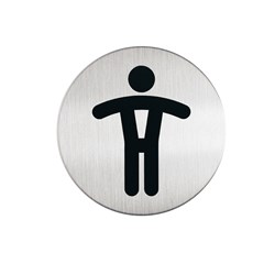 Durable Pictogram Sign WC Men 83mm Silver  